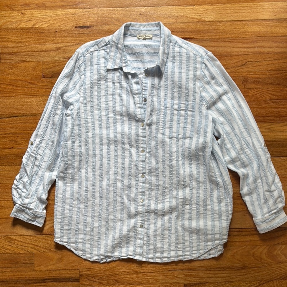 Jane and Delancey Shirt Women’s Nautical Cotton Coastal - Picture 4 of 9